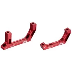 KCNC Road Adaptors Flat Mount To Postmount - FW+RW Set - Red