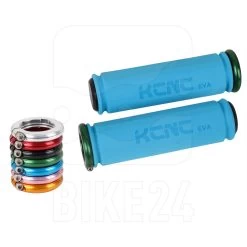 KCNC Lock-on Bar Grips With Lockring - Blue/colored
