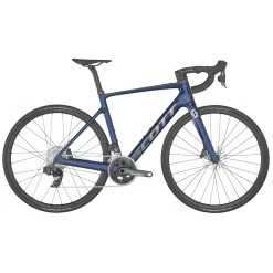 SCOTT ADDICT ERIDE 20 - Carbon Road E-Bike - 2022 - Stellar Blue / Gloss Chrome