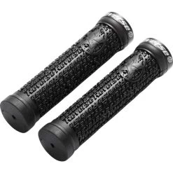 Reverse Components Grips Stamp Single Lock On - 30mm - Black / Black