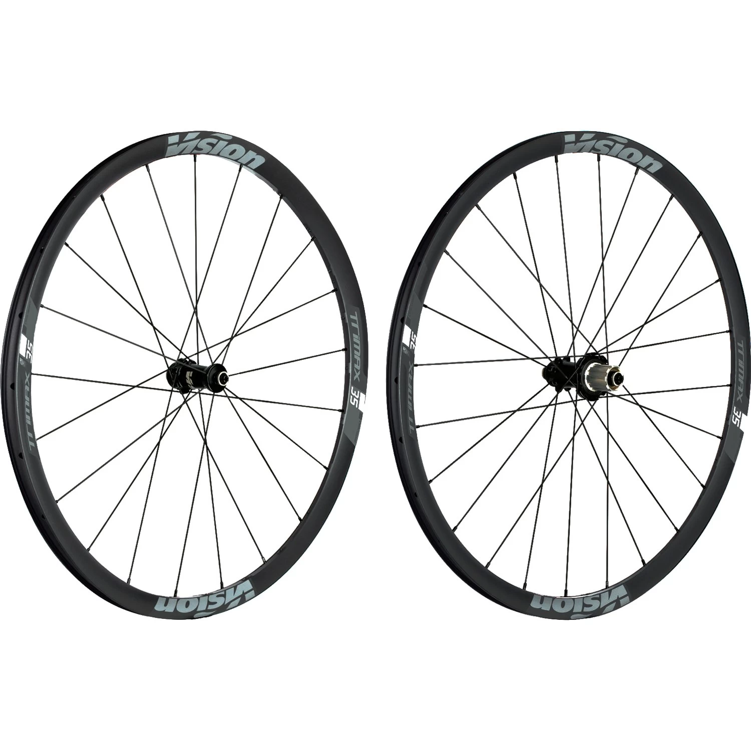 Vision TriMax 35 Disc Wheelset - Tubeless Ready - Clincher - Centerlock - Quick Release - Shimano HG 3 Vision TriMax 35 Disc Wheelset - Tubeless Ready - Clincher - Centerlock - Quick Release - Shimano HG