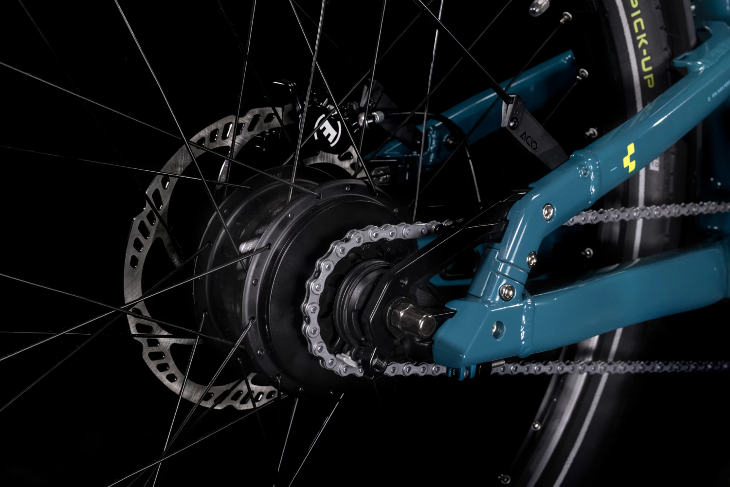 CUBE CARGO DUAL HYBRID 1000 - Electric Cargo Bike - 2023 - Blue / Lime 8 CUBE CARGO DUAL HYBRID 1000 - Electric Cargo Bike - 2023 - Blue / Lime - Image 6