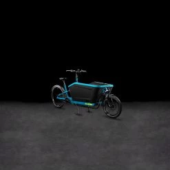 CUBE CARGO SPORT DUAL HYBRID 1000 - Electric Cargo Bike - 2023 - Blue / Lime -E-Bike World Shop 689370 p 0031341 1403373 1