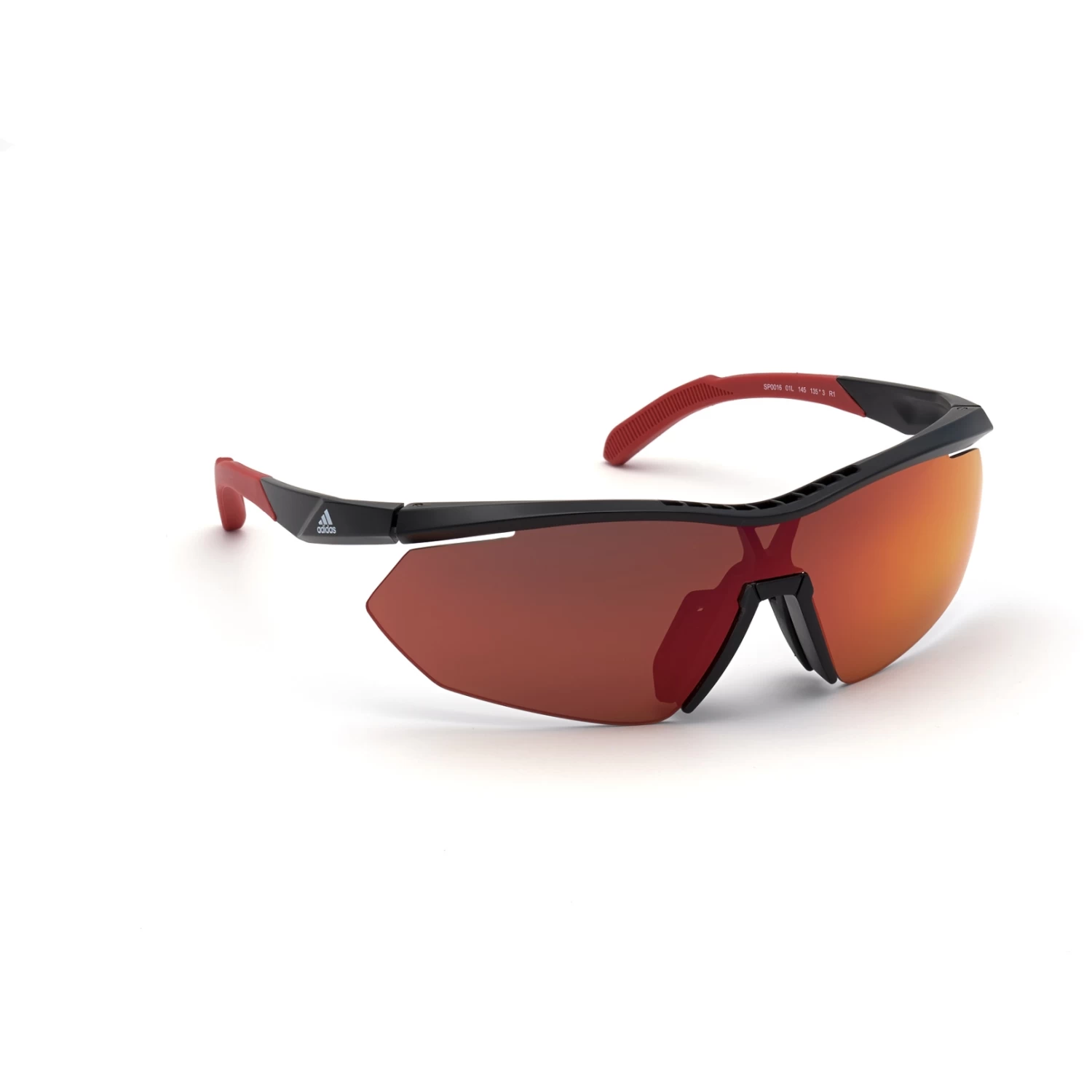 Adidas Sp0016 Injected Sport Sunglasses - Matte Black / Contrast Mirror Red + Orange 3 Adidas Sp0016 Injected Sport Sunglasses - Matte Black / Contrast Mirror Red + Orange