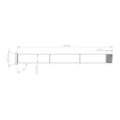Burgtec Thru Axle - 15x110mm Boost - For RockShox Forks - Burgtec Bullion Gold -E-Bike World Shop burgtec thru axle 15x110mm boost rockshox 1002775
