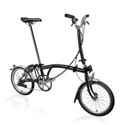 Brompton C Line Explore - 6-Speed - High Bar - Extended Seatpost - 16" Folding Bike - 2022 - Black Matt