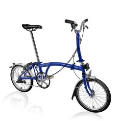 Brompton C Line Utility - 3-Speed - Mid Bar - Standard Seatpost - 16" Folding Bike - 2022 - Picadilly Blue Matt
