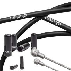 Capgo Orange Line Brake Cable Set - Stainless Steel - Kevlar / PTFE - Shimano/SRAM Road - Black