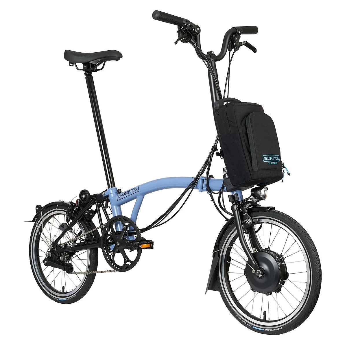 Brompton Electric C Line Explore - 6-Speed - High Bar - Extended Seatpost - 16" Electric Folding Bike - 2023 - Cloud Blue 4 Brompton Electric C Line Explore - 6-Speed - High Bar - Extended Seatpost - 16" Electric Folding Bike - 2023 - Cloud Blue - Image 2