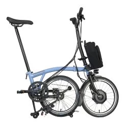 Brompton Electric C Line Explore - 6-Speed - High Bar - Extended Seatpost - 16" Electric Folding Bike - 2023 - Cloud Blue 12 Brompton Electric C Line Explore - 6-Speed - High Bar - Extended Seatpost - 16" Electric Folding Bike - 2023 - Cloud Blue -E-Bike World Shop electric c line explore 6 speed high bar extended seatpost cloud blue 3 1452445