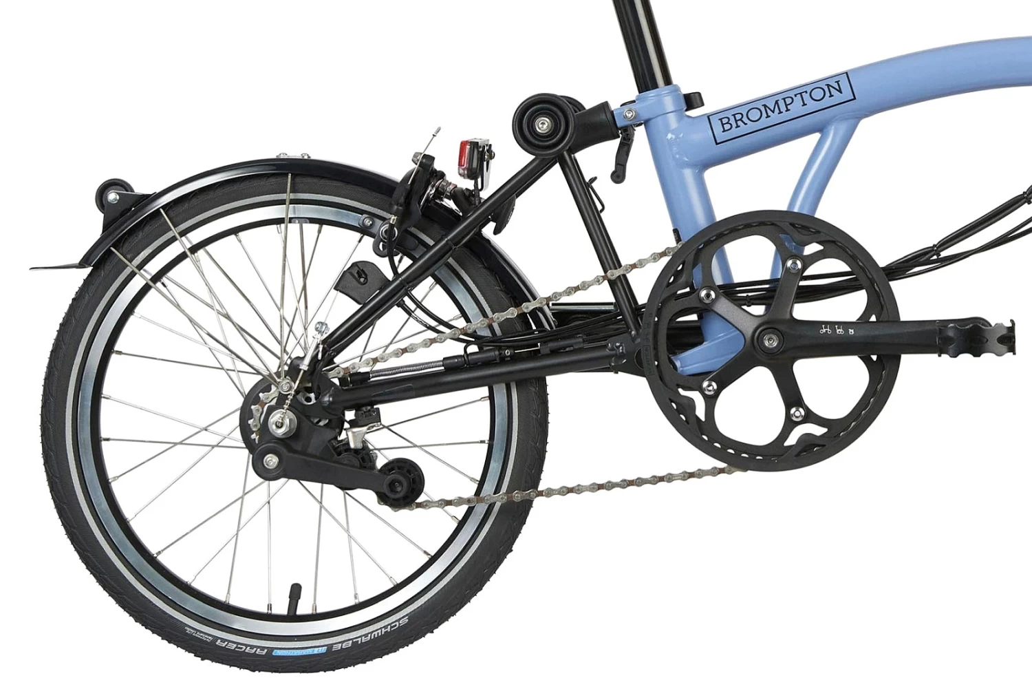 Brompton Electric C Line Explore - 6-Speed - High Bar - Extended Seatpost - 16" Electric Folding Bike - 2023 - Cloud Blue 7 Brompton Electric C Line Explore - 6-Speed - High Bar - Extended Seatpost - 16" Electric Folding Bike - 2023 - Cloud Blue - Image 5