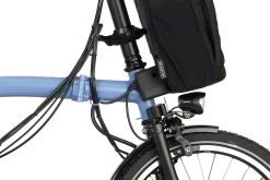 Brompton Electric C Line Explore - 6-Speed - High Bar - Telescopic Seatpost - 16" Electric Folding Bike - 2023 - Cloud Blue -E-Bike World Shop electric c line explore 6 speed high bar extended seatpost cloud blue 7 1452451 1