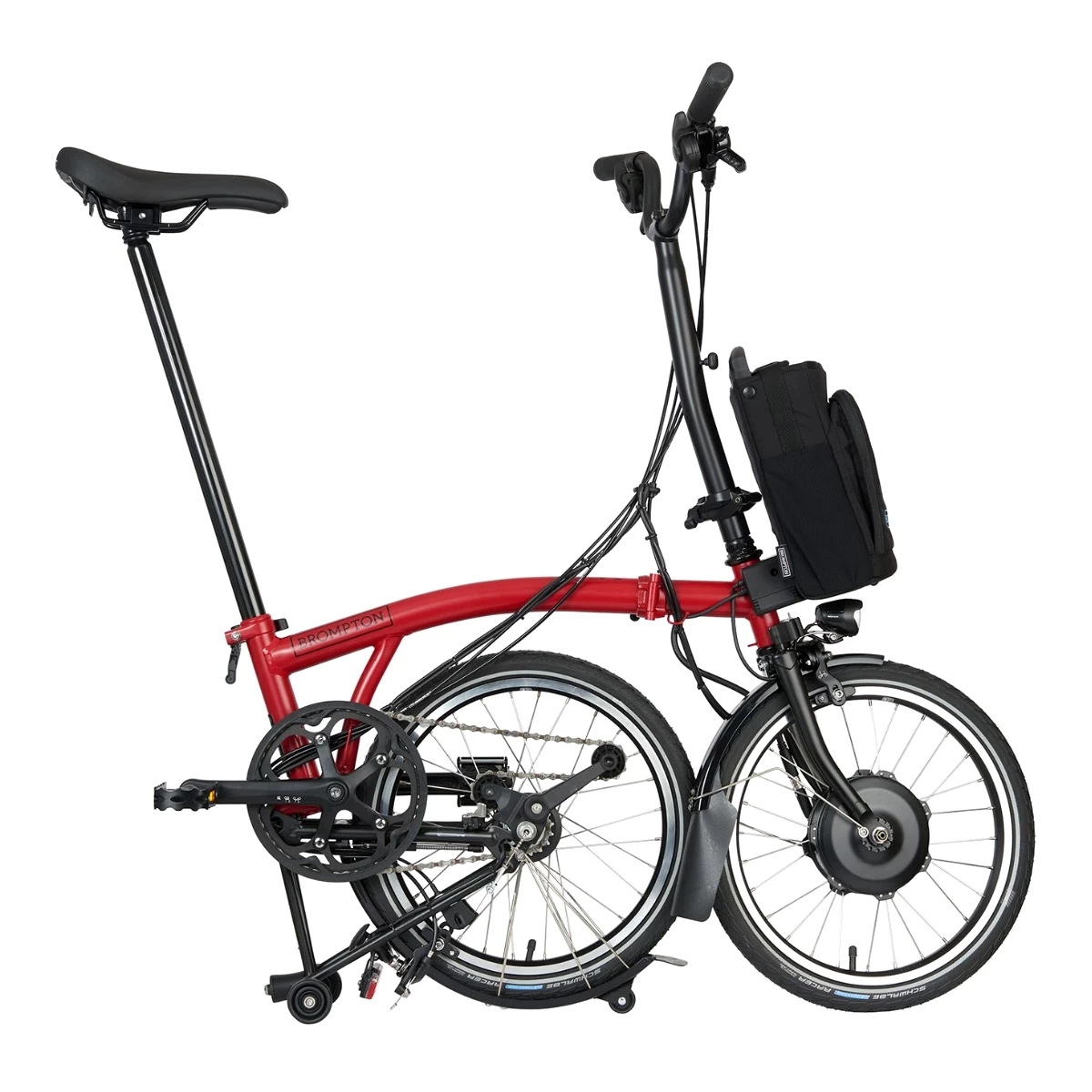 Brompton Electric C Line Explore - 6-Speed - High Bar - Telescopic Seatpost - 16" Electric Folding Bike - 2023 - House Red Matt 5 Brompton Electric C Line Explore - 6-Speed - High Bar - Telescopic Seatpost - 16" Electric Folding Bike - 2023 - House Red Matt - Image 3