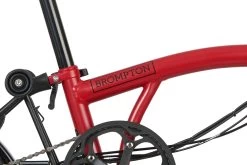 Brompton Electric C Line Explore - 6-Speed - High Bar - Extended Seatpost - 16" Electric Folding Bike - 2023 - House Red Matt -E-Bike World Shop electric c line explore 6 speed high bar extended seatpost house red 6 1452404