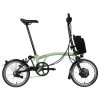 Brompton Electric C Line Explore - 6-Speed - High Bar - Extended Seatpost - 16" Electric Folding Bike - 2023 - Matcha Green -E-Bike World Shop electric c line explore 6 speed high bar extended seatpost matcha green 1 1452229 1
