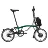 Brompton Electric C Line Explore - 6-Speed - High Bar - Telescopic Seatpost - 16" Electric Folding Bike - 2023 - Racing Green