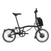 Brompton Electric C Line Explore - 6-Speed - Mid Bar - Standard Seatpost - 16" Electric Folding Bike - 2023 - Matt Black -E-Bike World Shop electric c line explore 6 speed mid bar standart seatpost black 1 1452630
