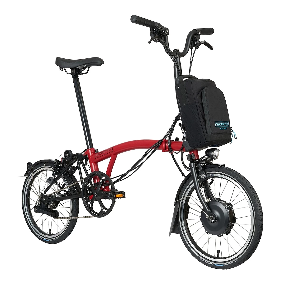 Brompton Electric C Line Explore - 6-Speed - Mid Bar - Standard Seatpost - 16" Electric Folding Bike - 2023 - House Red Matt 4 Brompton Electric C Line Explore - 6-Speed - Mid Bar - Standard Seatpost - 16" Electric Folding Bike - 2023 - House Red Matt - Image 2