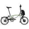Brompton Electric C Line Explore - 6-Speed - Mid Bar - Standard Seatpost - 16" Electric Folding Bike - 2023 - Matcha Green