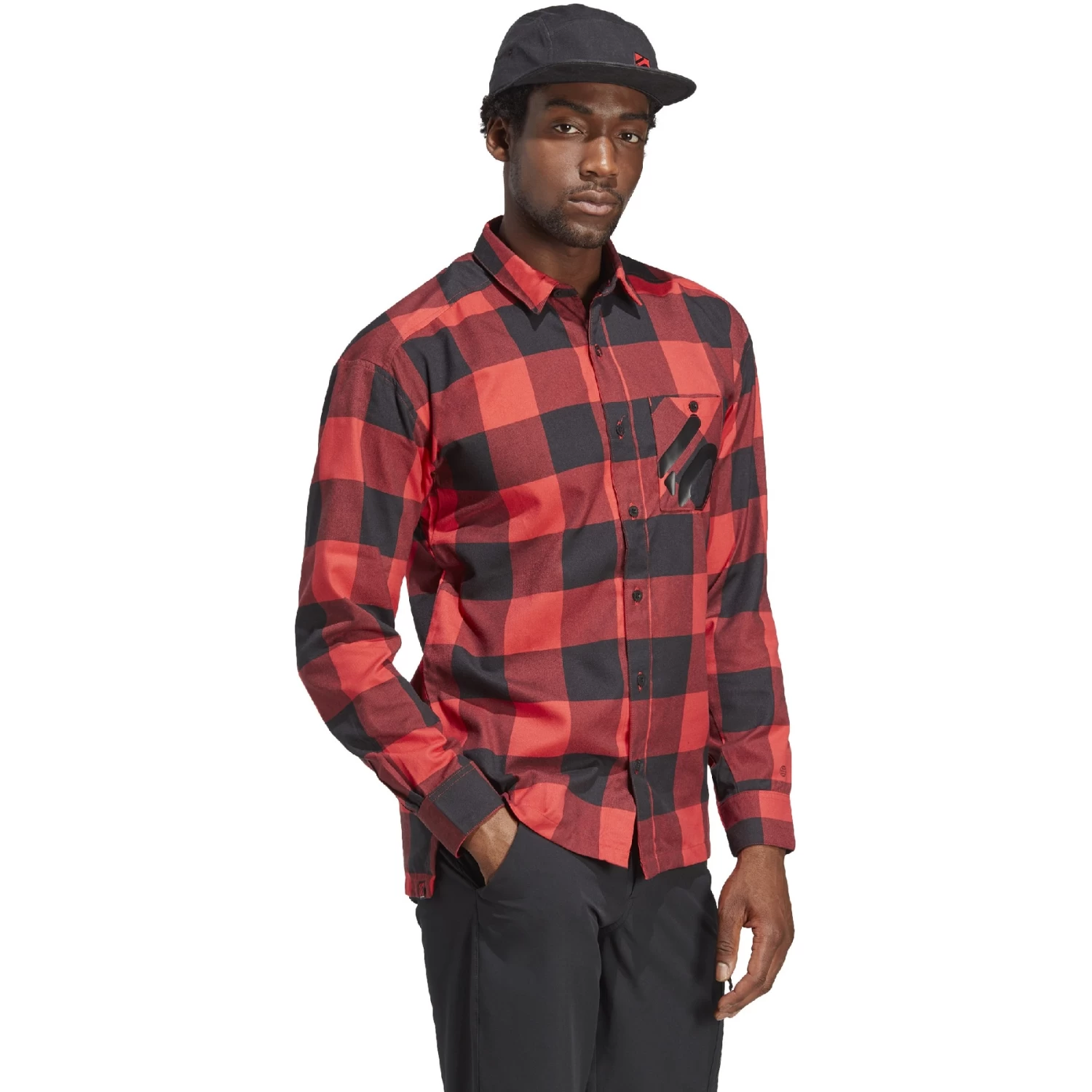 Five Ten Brand Of The Brave Flannel Long Sleeve Top - Red / Black 8 Five Ten Brand Of The Brave Flannel Long Sleeve Top - Red / Black - Image 6