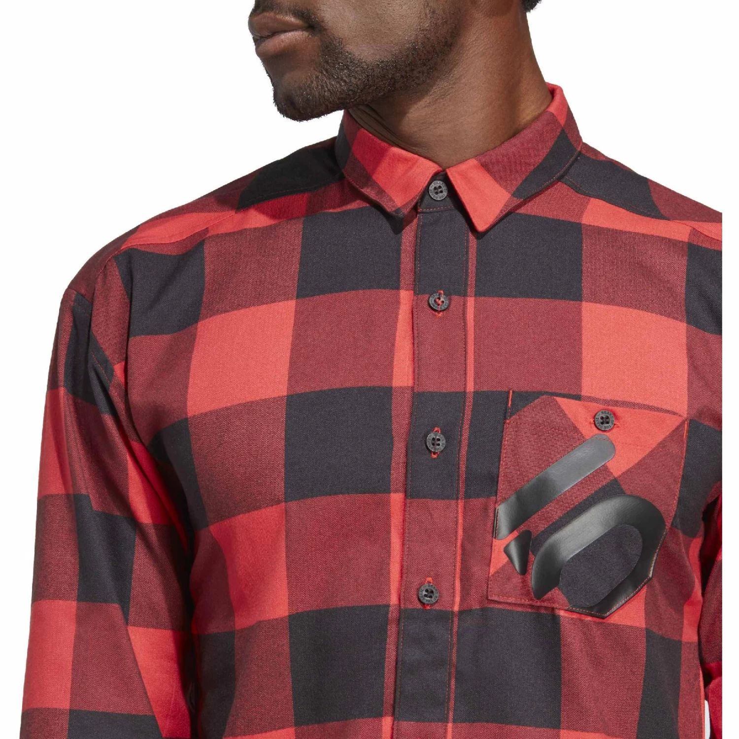 Five Ten Brand Of The Brave Flannel Long Sleeve Top - Red / Black 4 Five Ten Brand Of The Brave Flannel Long Sleeve Top - Red / Black - Image 2