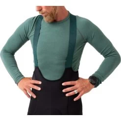 Isadore Merino Long Sleeve Baselayer 2.0 Men - Smoke Pine -E-Bike World Shop isadore merino long sleeve baselayer 2 0 smoke pine 3 1563212