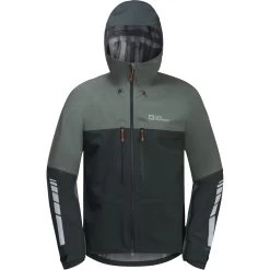 Jack Wolfskin Morobbia 3L Jacket - Black Olive -E-Bike World Shop jack wolfskin morobbia 3l jacket black olive 2 1523155