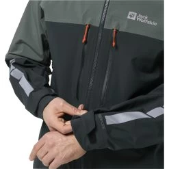 Jack Wolfskin Morobbia 3L Jacket - Black Olive -E-Bike World Shop jack wolfskin morobbia 3l jacket black olive 8 1523161