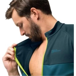 Jack Wolfskin Morobbia Full-Zip T-Shirt Men - Blue Daze -E-Bike World Shop jack wolfskin morobbia fz t shirt men blue daze 6 1373992