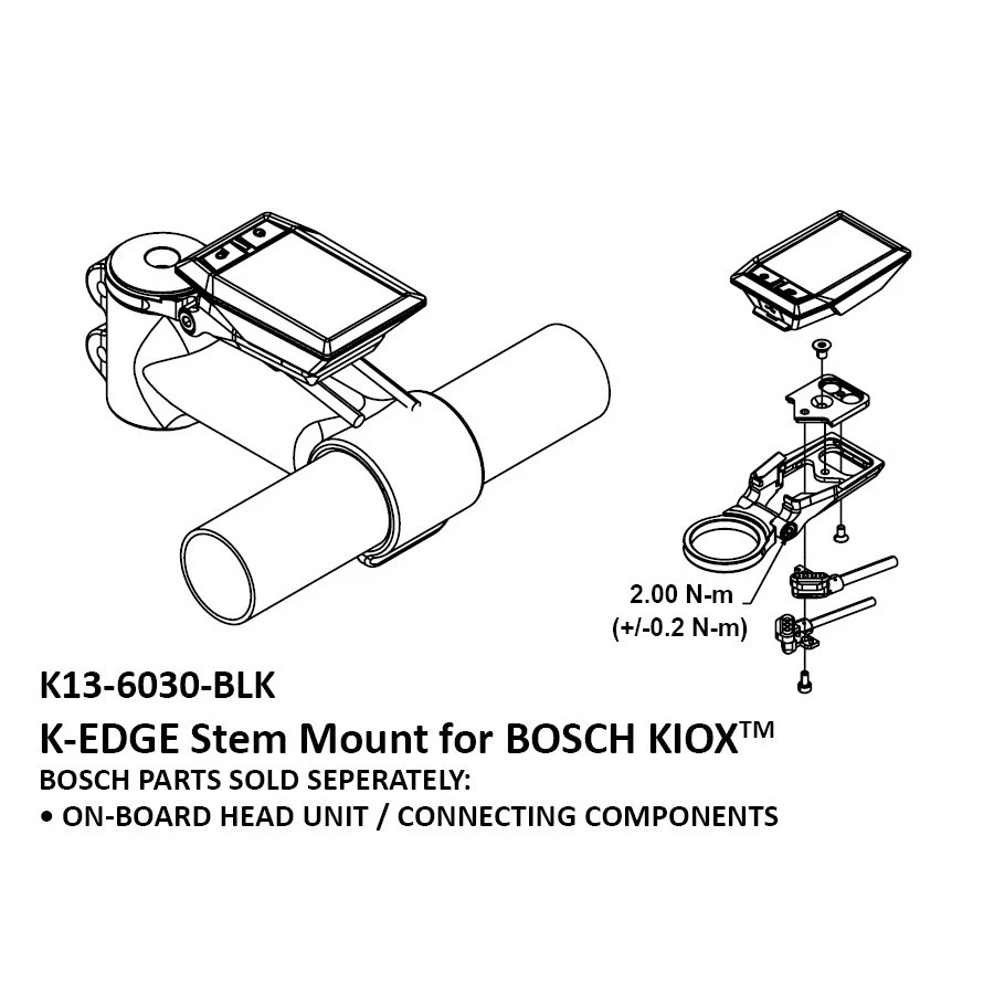 K-Edge BOSCH Kiox Stem Mount 31,8mm - Black 8 K-Edge BOSCH Kiox Stem Mount 31,8mm - Black - Image 6