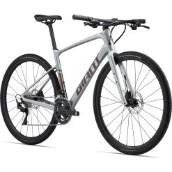 Giant FASTROAD AR ADVANCED 1 - Carbon Fitness Bike - 2023 - Silver -E-Bike World Shop my23fastroadaradvanced1colora silver front 1515113