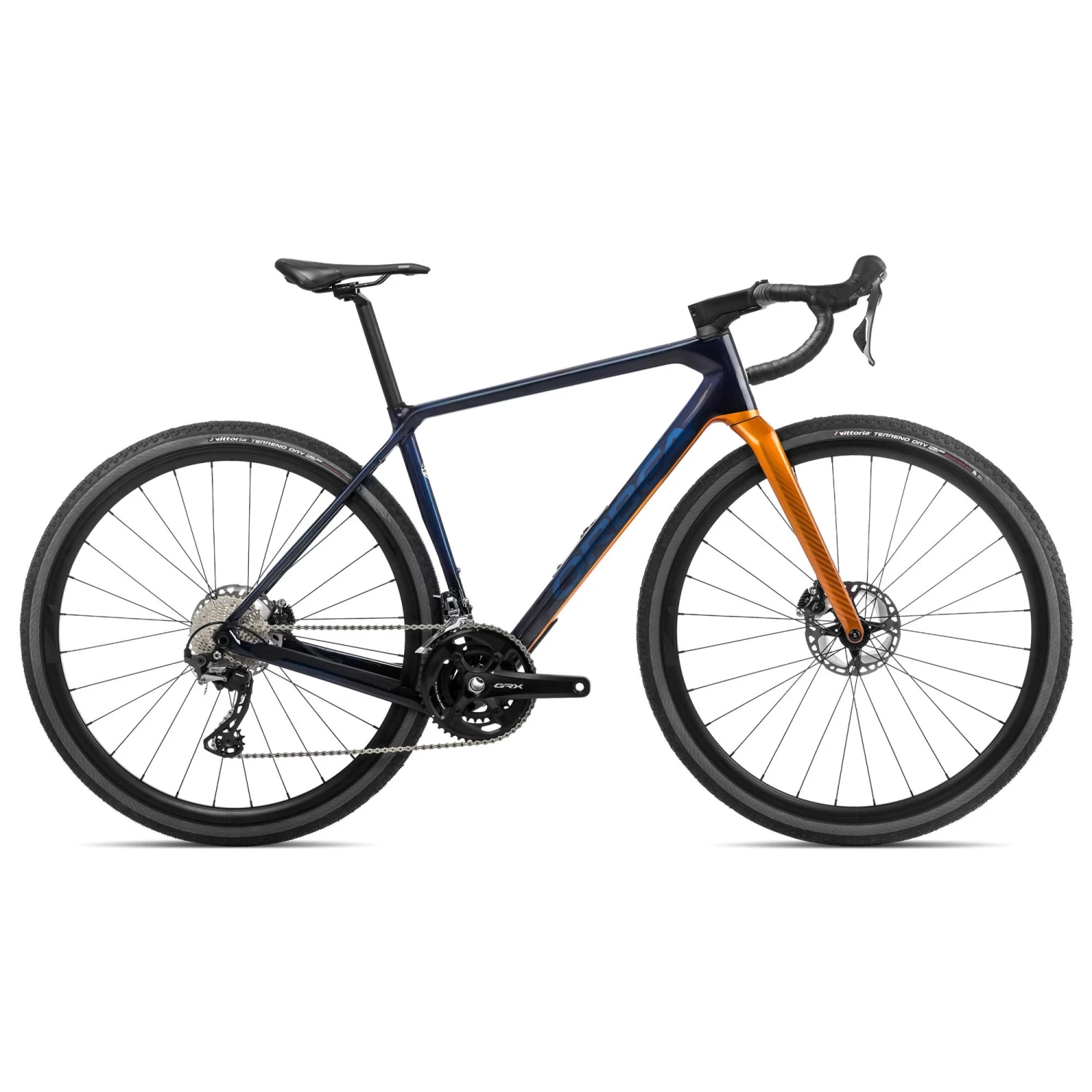 Orbea TERRA M20 TEAM - GRX RX810 Gravel Bike - 2023 - Blue Carbon - Leo Orange 3 Orbea TERRA M20 TEAM - GRX RX810 Gravel Bike - 2023 - Blue Carbon - Leo Orange