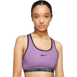 Nike Swoosh On The Run Medium-Support Sports Bra Women - Rush Fuchsia/black/white/black DV9914-532