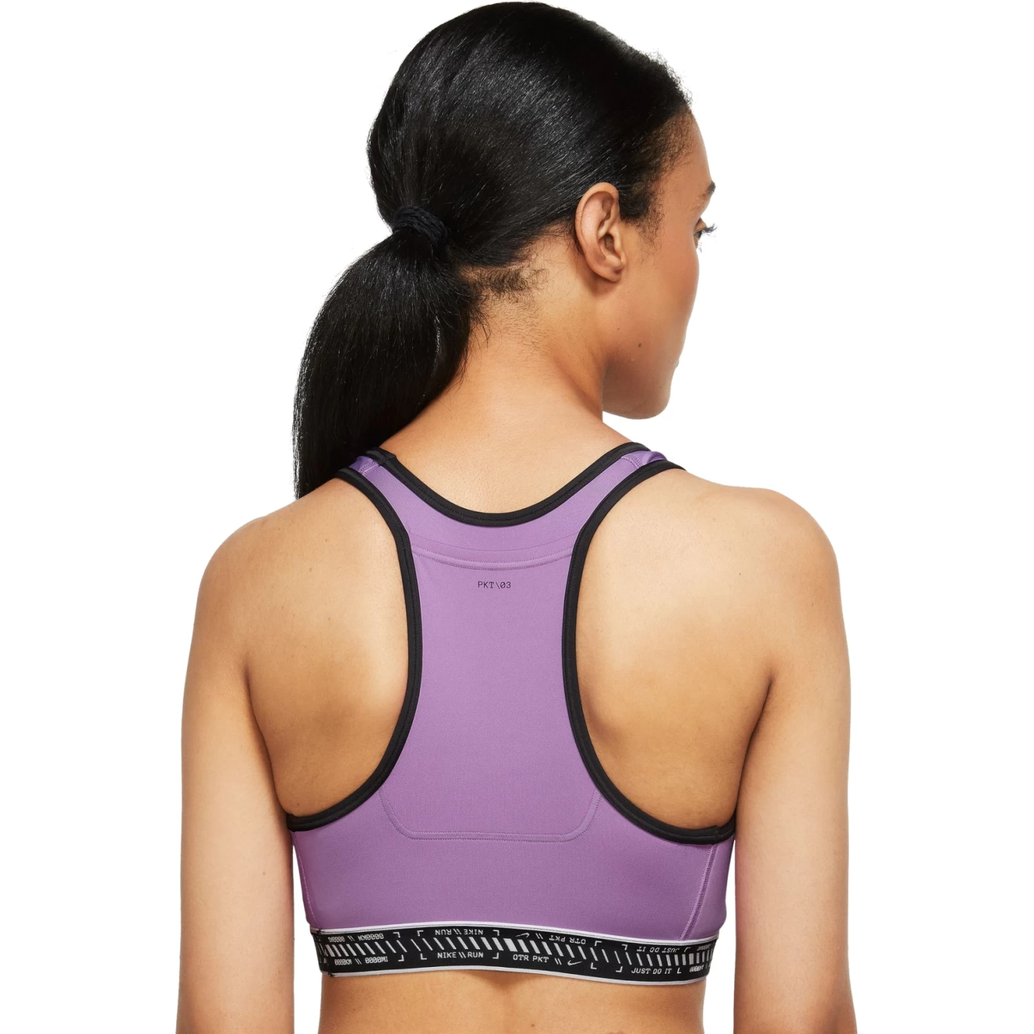 Nike Swoosh On The Run Medium-Support Sports Bra Women - Rush Fuchsia/black/white/black DV9914-532 4 Nike Swoosh On The Run Medium-Support Sports Bra Women - Rush Fuchsia/black/white/black DV9914-532 - Image 2