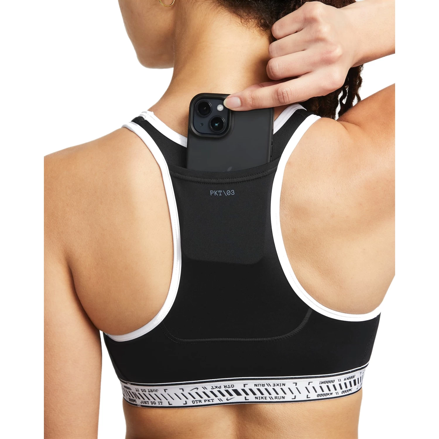 Nike Swoosh On The Run Medium-Support Sports Bra Women - Rush Fuchsia/black/white/black DV9914-532 6 Nike Swoosh On The Run Medium-Support Sports Bra Women - Rush Fuchsia/black/white/black DV9914-532 - Image 4