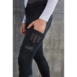 POC Men's Thermal Cargo Bib Tights - 1002 Uranium Black -E-Bike World Shop poc mens thermal cargo tights 1002 uranium black 3 1286182
