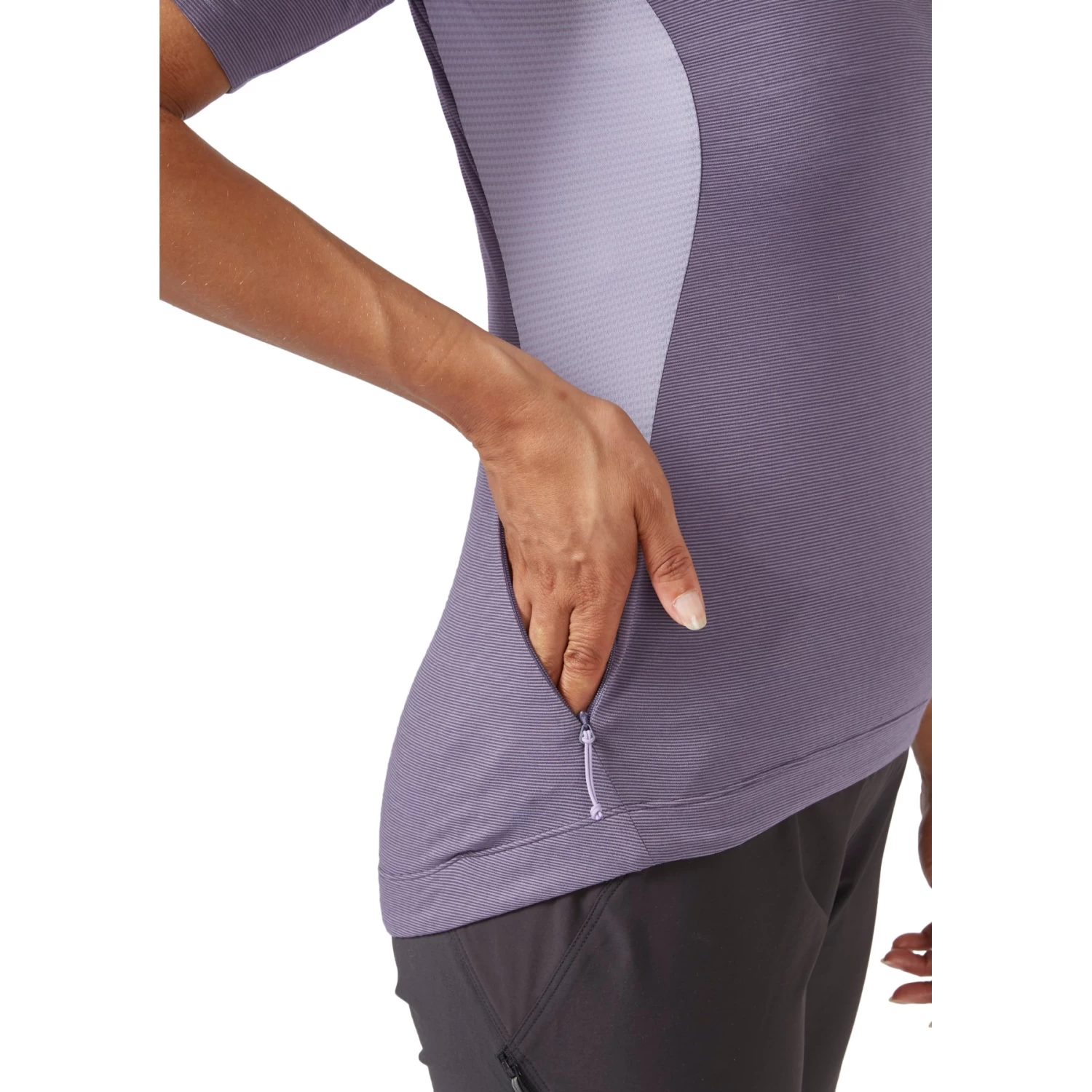 Rab Cindercrino Zip Women's Tee - Orion Blue 8 Rab Cindercrino Zip Women's Tee - Orion Blue - Image 6