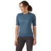 Rab Cindercrino Zip Women's Tee - Orion Blue -E-Bike World Shop rab cindercrino zip women s tee orion blue 3 1447969