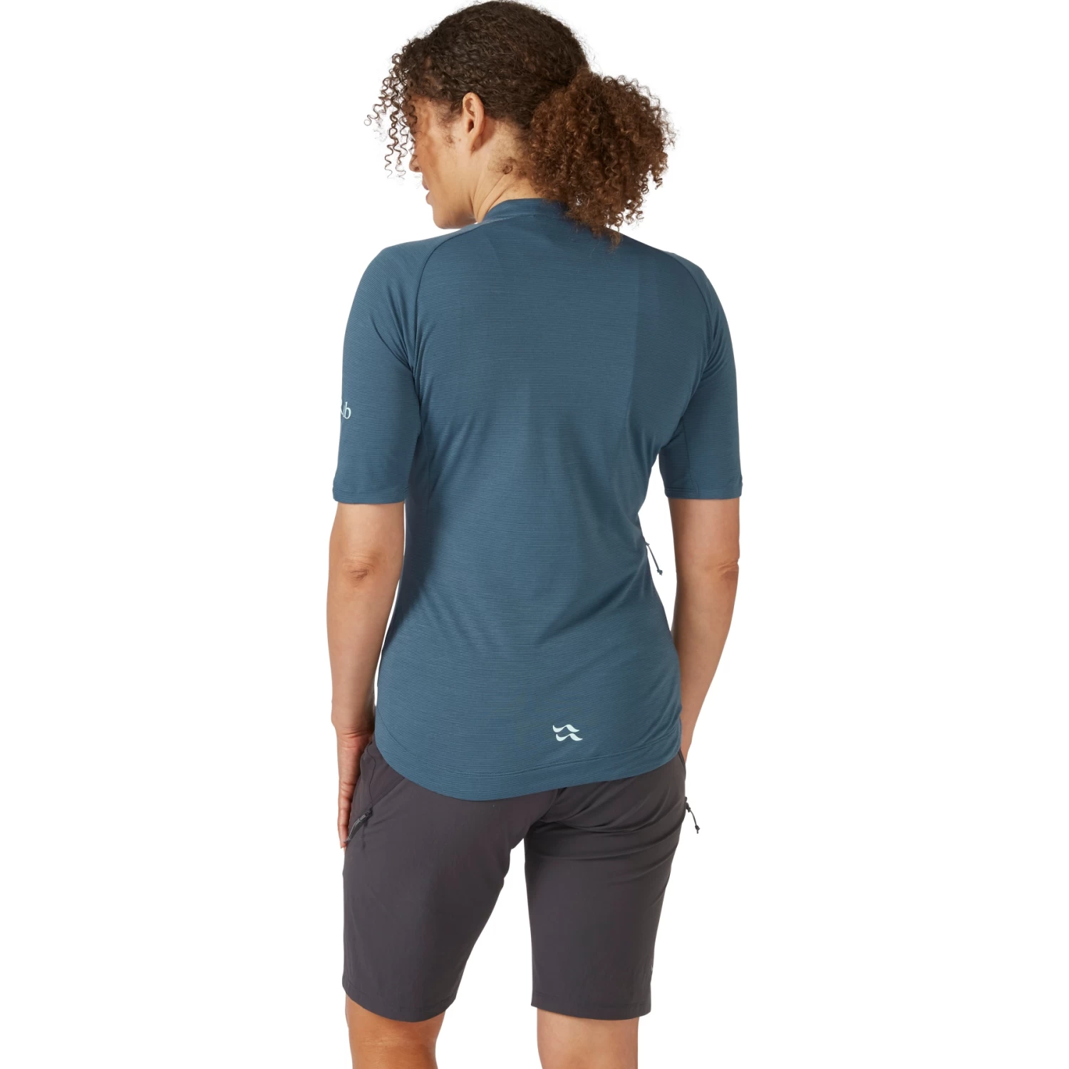 Rab Cindercrino Zip Women's Tee - Orion Blue 4 Rab Cindercrino Zip Women's Tee - Orion Blue - Image 2