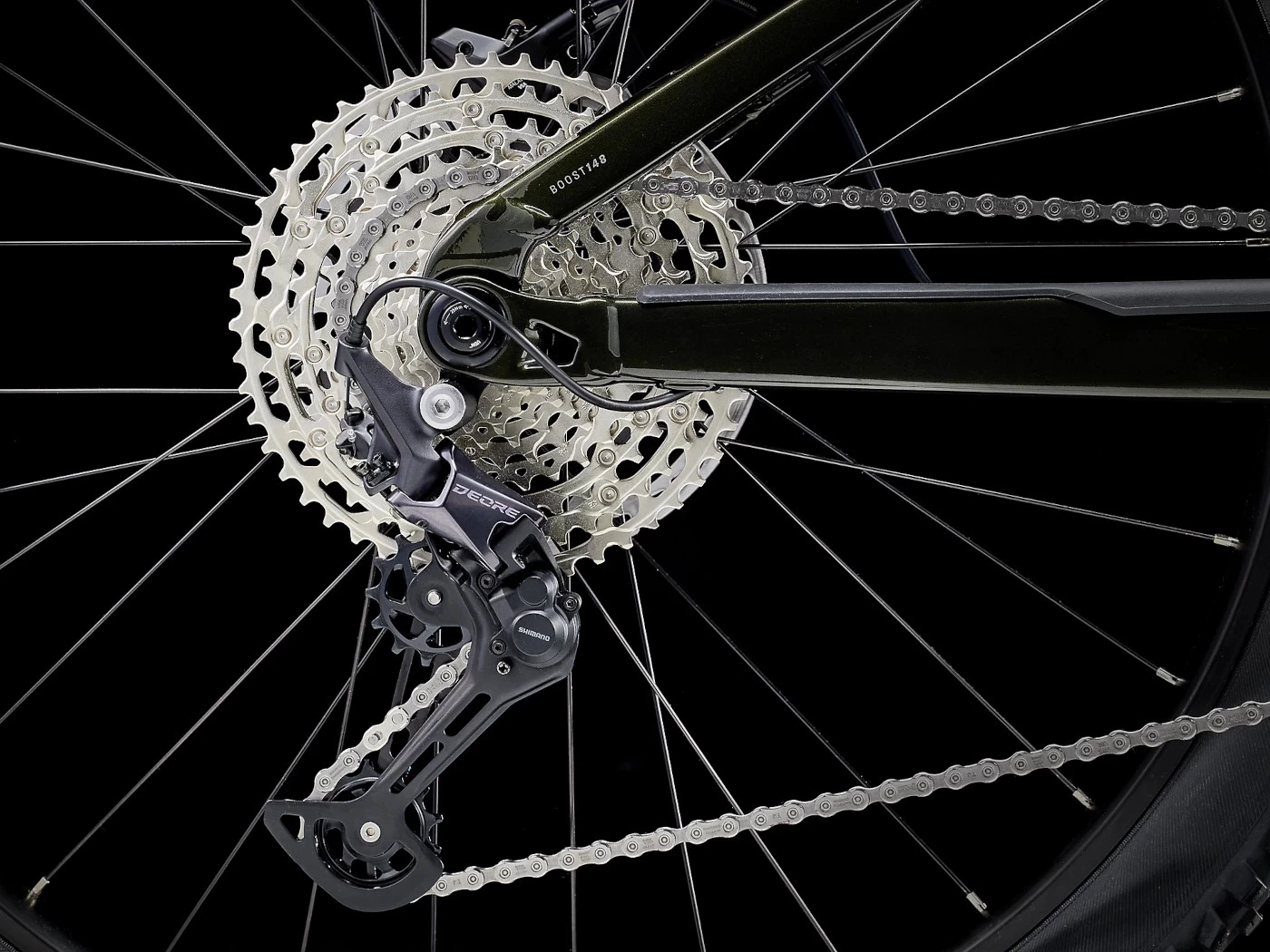 Trek RAIL 9.5 Gen 4 750Wh - Electric Mountain Bike - 2023 - Black Olive 12 Trek RAIL 9.5 Gen 4 750Wh - Electric Mountain Bike - 2023 - Black Olive - Image 10