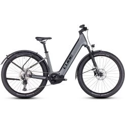 CUBE REACTION HYBRID Pro 625 Allroad - 27.5" Easy Entry Electric Mountain Bike - 2023 - Flashgrey / Green