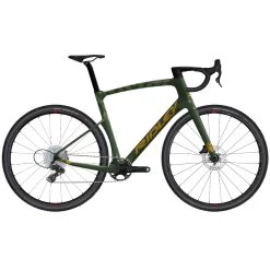 Ridley KANZO FAST - EKAR - Carbon Gravel Bike - 2023 - Army Green Metallic / Crocodile Green / Honey Gold Metallic