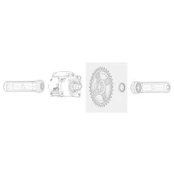 Rotor Direct Mount EMTB Chainring - Round | For Fazua Evation - ERing - New Logo -E-Bike World Shop rotor ekapic crankset for fazua brose construction 1258631 1345419