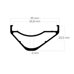 Ryde Edge M 35 OS- 27.5 Inch Disc Clincher Rim - Black -E-Bike World Shop ryde edge m 35 os 1 1515423