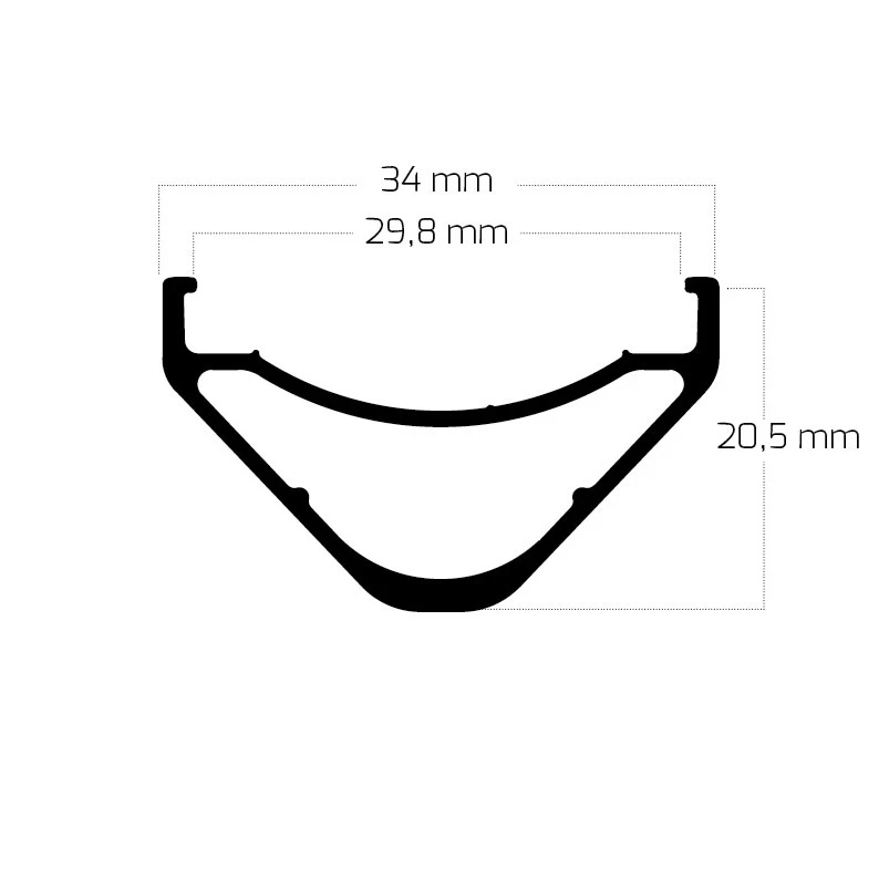 Ryde Edge M 30 - 29 Inch Disc Clincher Rim - Black 4 Ryde Edge M 30 - 29 Inch Disc Clincher Rim - Black - Image 2