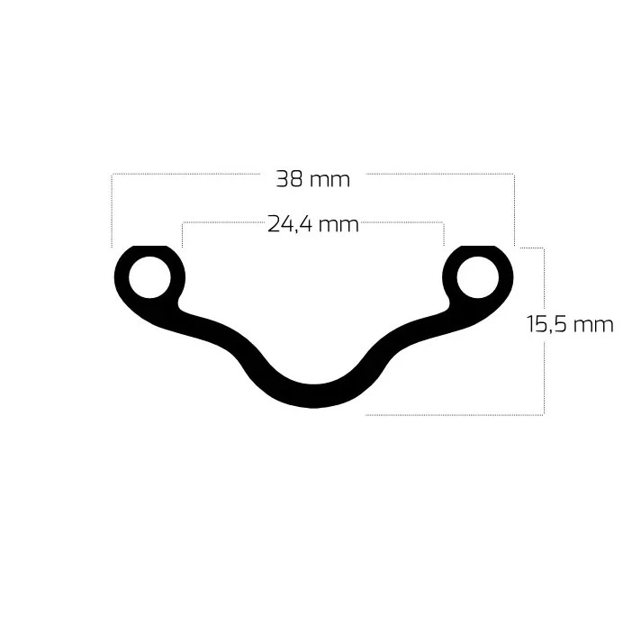 Ryde V38 - 28 Inch Disc Clincher Rim - ETRTO 25-622 - Black 4 Ryde V38 - 28 Inch Disc Clincher Rim - ETRTO 25-622 - Black - Image 2