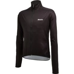 Santini Nebula Windproof Jacket SP33275NEBUL - Black -E-Bike World Shop santini nebula windbreaker sp33275nebul black 1 1420685