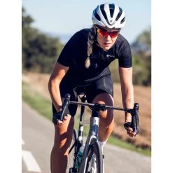 Spiuk ANATOMIC Women's Short Sleeve Jersey - Black -E-Bike World Shop spiuk anatomic womens short sleeve jersey black 3 1526254