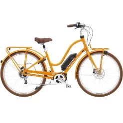 Electra Townie Commute Go! 5i EQ Step-Thru Electric City Bike - 500Wh - Tangerine