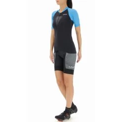 UYN Biking Granfondo T-Shirt Women - Blackboard/Danube Blue -E-Bike World Shop uyn biking granfondo lady shirt blackboard danube blue 6 981420